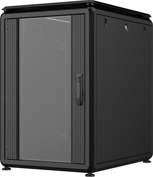 Produktbild Rockstable 16HE 19 Zoll 600x800x872mm (BxTxH) Serverschrank | Netzwerkschrank Glastür - Premium Line (16 HE, 19 Zoll Rack)