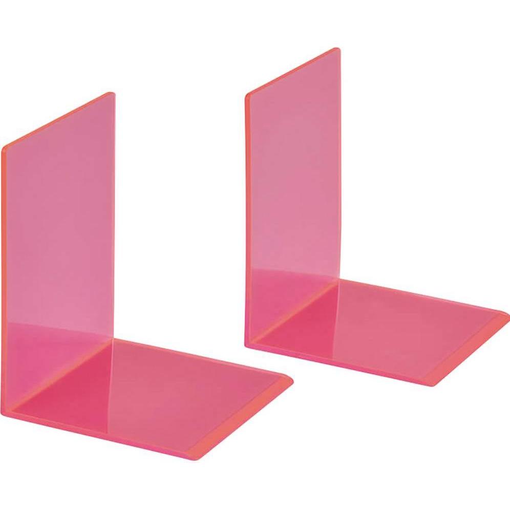 Maul, Buchstütze, Buchstütze 10x10x13cm 3513621 transparent pink 2 Stück (10 x 10 x 13 cm)