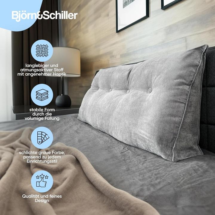 Actual product image Björn&Schiller Rückenkissen Lesekissen für Bett und Sofa (120 cm)