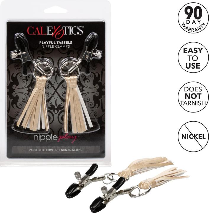 Actual product image CalExotics Playful Tassels Nipple Clamps