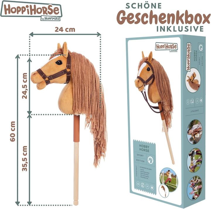 Produktbild Tootiny Pferd am Stiel HOPPIHORSE Hobby Horse A4 Kastanie