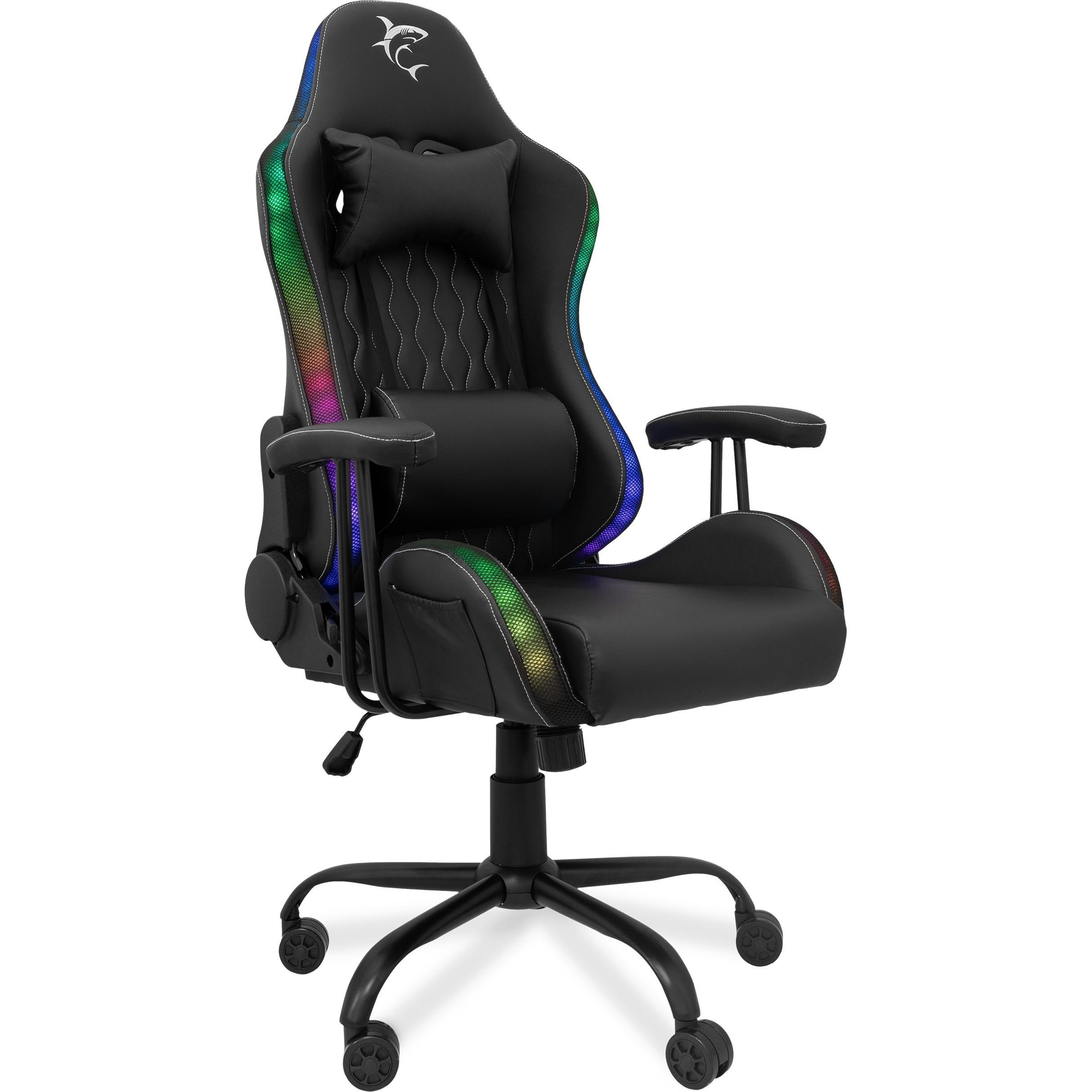 White Shark Indianapolis Gaming Chair, Sedia gaming, Nero