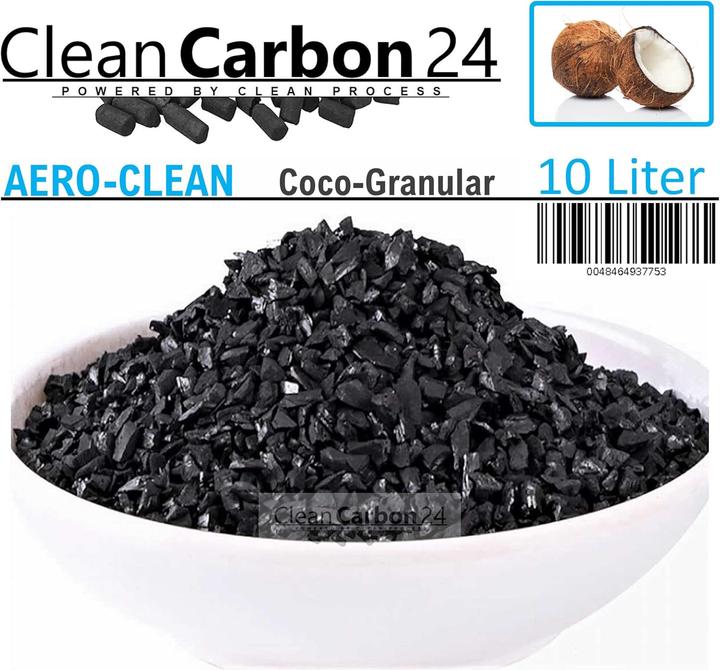 Produktbild Clean Carbon 24 10 Liter Aktivkohle Granulat aus Kokosnussschalen