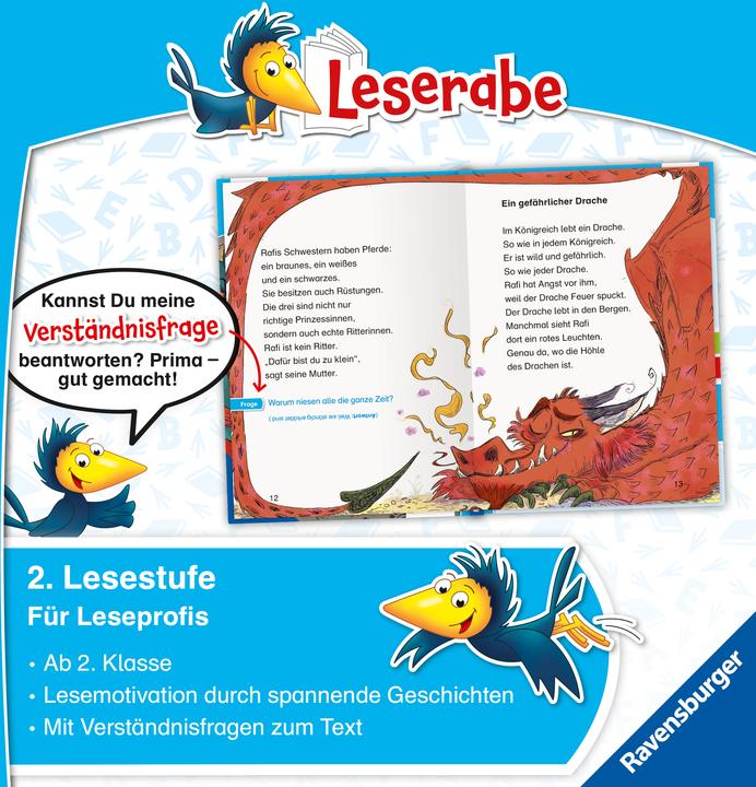 Image du produit Ravensburger Leserabe - 2. Lesestufe: Ritter Rafi und das Feuer des Drachen (Allemand, Rüdiger Bertram, Barbara Fisinger, 2025)