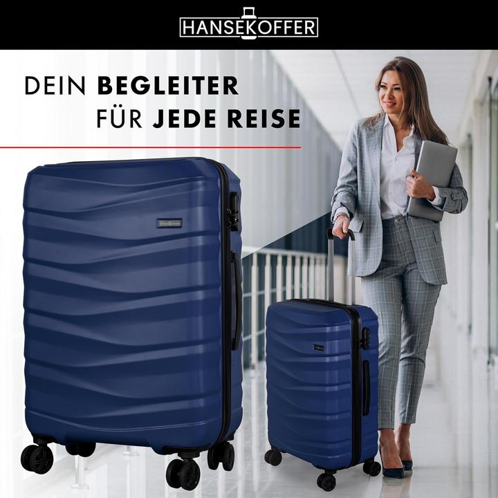 Actual product image Hansekoffer Hartschalenkoffer mit Rollen und Zahlenschloss (70 l)