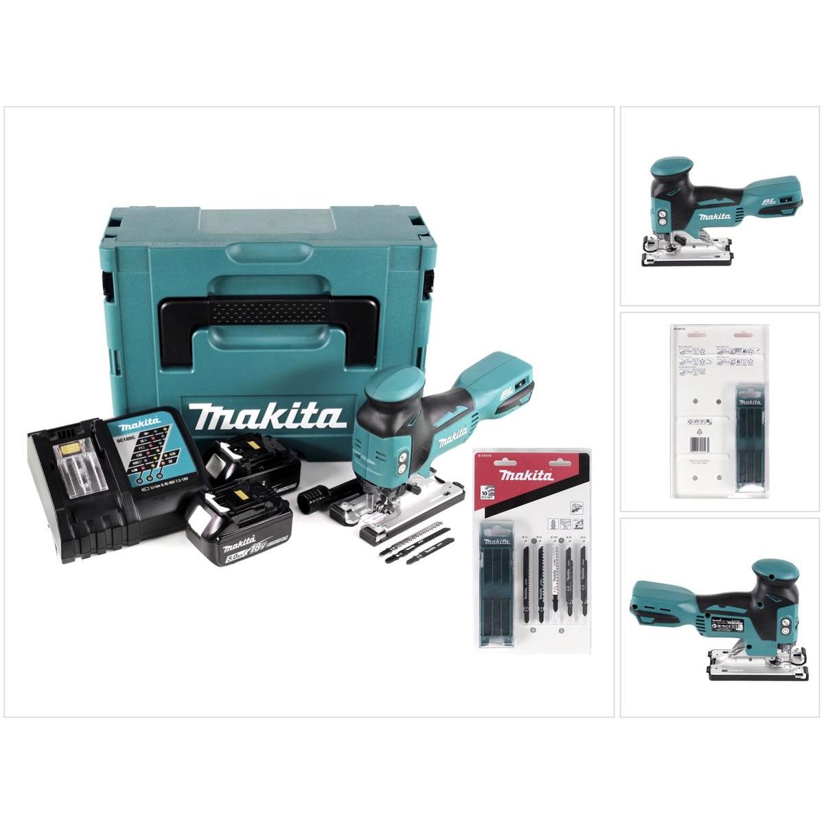 Makita, Sega universale a batteria, DJV 181 RTJ Seghetto alternativo a batteria 18V in valigetta Makpac + 2x Batterie BL 1850 B 5