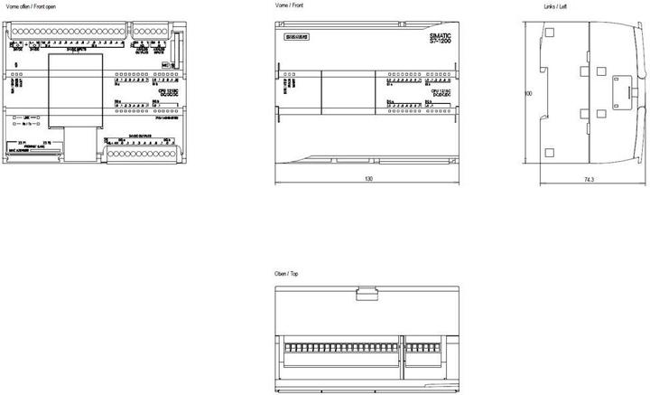 Actual product image Siemens SIMATIC S7-1200 CPU 1215C, DC/DC/DC