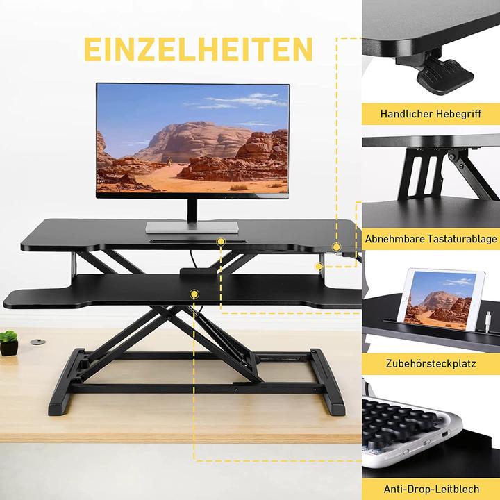 Produktbild Kidinix Hoehenverstellbarer Schreibtisch mit Tastaturablage 92 x 41cm