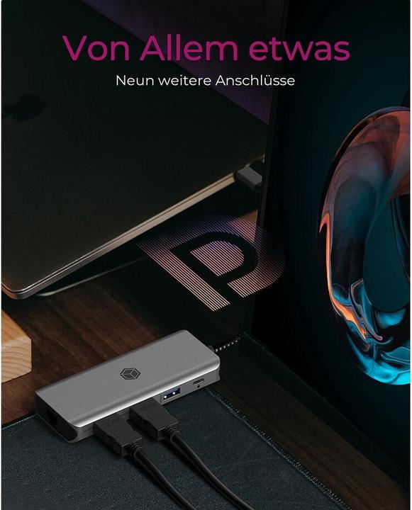 Produktbild Icy Box IB-DK4012-CPD (USB-C, 9 Ports)
