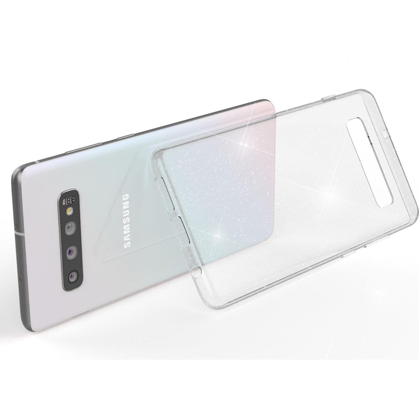Thumbnail - Nalia Glitter Handyhülle (Samsung Galaxy S10+), Smartphone Hülle, Transparent