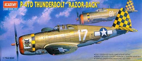 Actual product image Academy P47 Thunderbolt Razorback (12492)