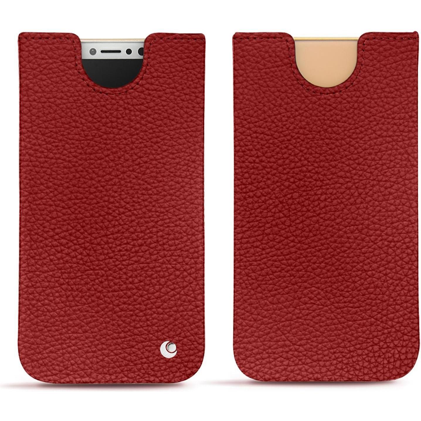 Noreve Lederschutzhülle (Apple iPhone XS), Smartphone Hülle, Rot