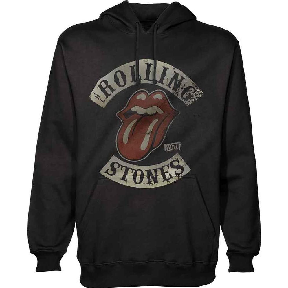 The Rolling Stones, Uomini, Felpa + Maglione, 1978 Tour (Hoodie), Nero, (M)