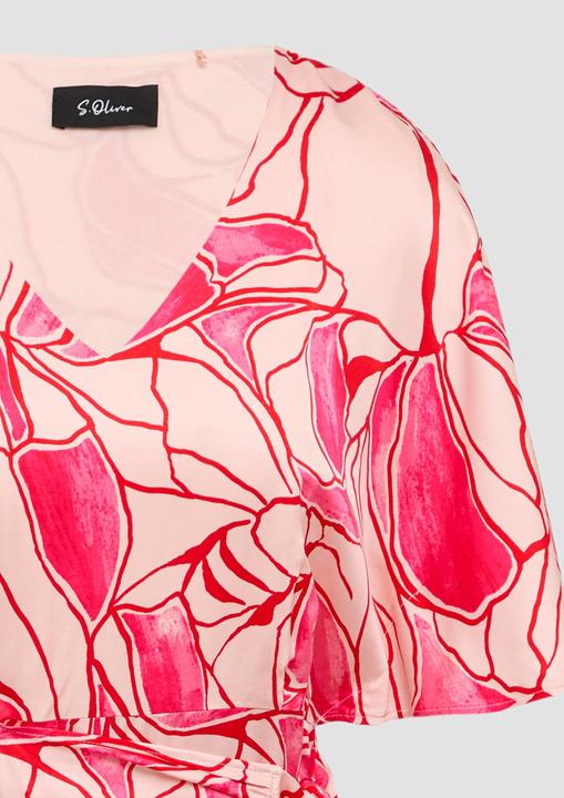 Produktbild S.Oliver Kleid Satinkleid in Wickeloptik mit V-Ausschnitt (44)