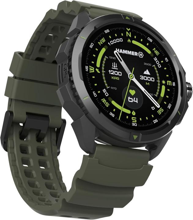 Actual product image Myphone Hammer Watch 2 green-black / Smartwatch / 1.5" / AMOLED / 466x466 / 5ATM (38 mm)