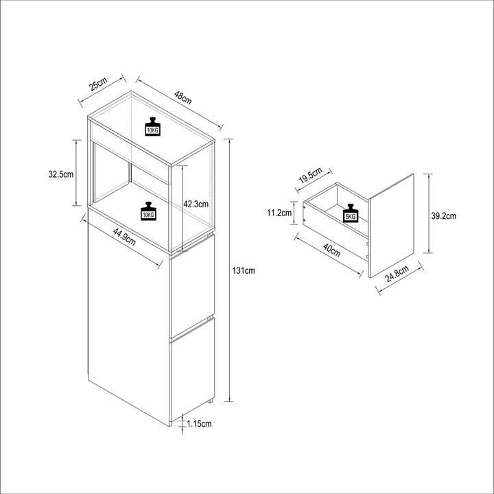 Produktbild VCM Tasalo (25 x 48 x 131 cm)