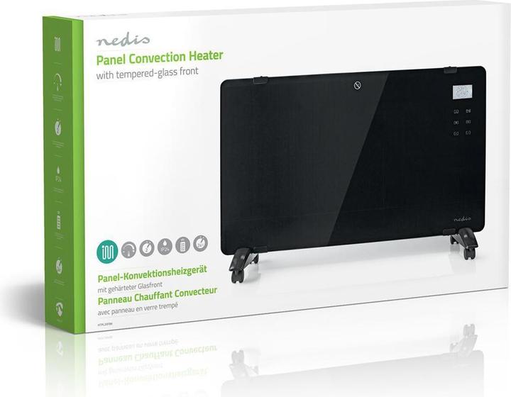 Actual product image Nedis HTPL20FBK. Type: Electric convector space heater, Cable length: 1.5 m, International protection (2000 W)