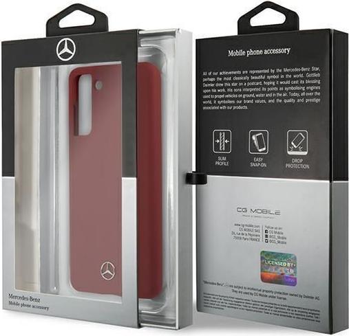 Actual product image Mercedes MEHCS21MSILRE S21 + G996 red / red hardcase silicone line (Samsung Galaxy S21+)