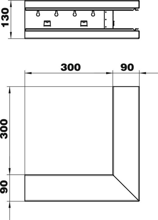 Actual product image OBO Bettermann OBO GS-SA90130RW Outside corner symm. 90x130mm St FS pure white RAL (9 cm)