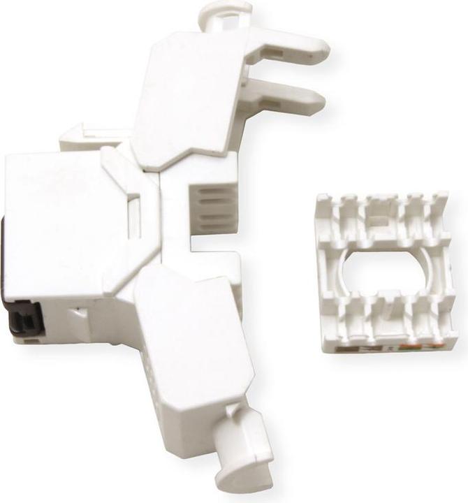Actual product image Value Cat.6A Keystone, RJ-45, unshielded, tool-free, white (U/UTP, CAT6a)