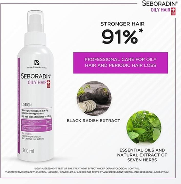 Image du produit Seboradin Lotion capillaire antibactérienne pour cheveux normaux et ternes 200ml (200 ml, Shampoing liquide)