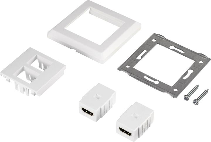 Immagine prodotto Renkforce Scatola di derivazione HDMI da parete a 2 porte con montaggio a filo e cavo (HDMI)