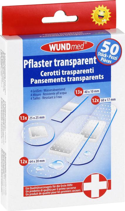 Actual product image Axisis Plaster transparent + waterproof 4 sizes, 50 pcs PFL (1 x)