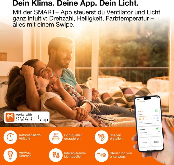 Produktbild Osram Smart+ wifi ceiling fan Cylinder 550mm + RC