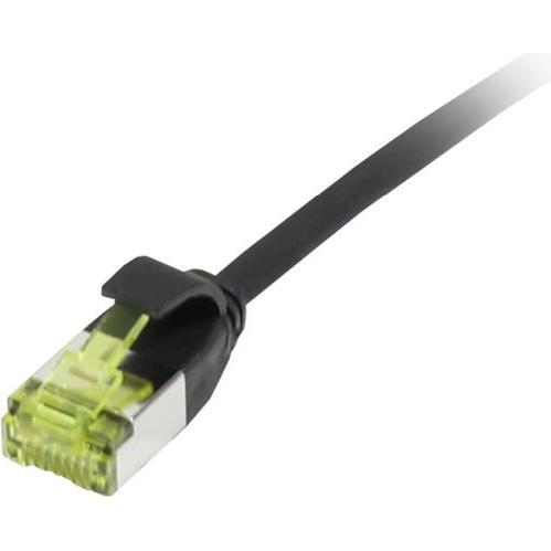 Synergy 21 Patchkabel RJ45, CAT6A 500Mhz, 0,15m, schwarz, UFTP, slimline rund d3,8mm, TPELS (U/FTP, CAT6a, 0.15 m), Netz...
