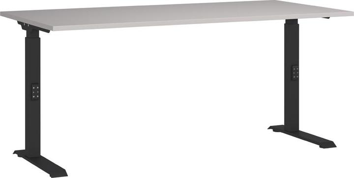 Image du produit Germania DOWNEY Bureau réglable en hauteur cachemire rectangulaire, piétement en C noir 160,0 x 8 (160 x 68 cm)