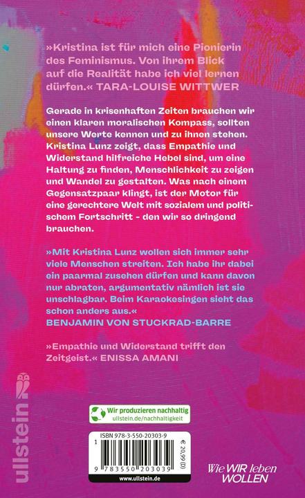 Produktbild Empathie und Widerstand (Deutsch, Kristina Lunz, 2024)