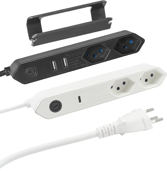 Produktbild Steffen Steba IQ inkl. Clip-Befestigung (2 x, Typ 13, USB-A, 1.50 m)