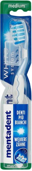 Actual product image Mentadent White System Medium Toothbrush with Cover (Medium)