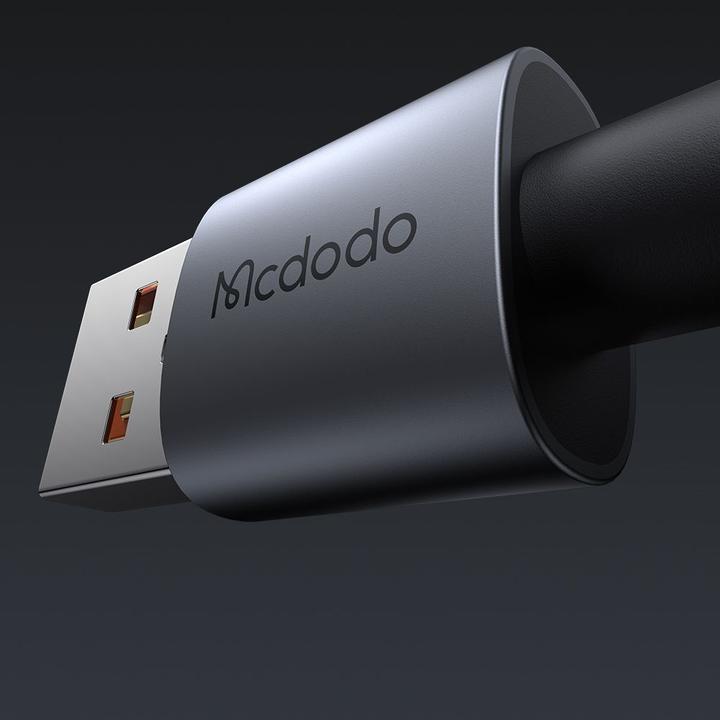 Actual product image Mcdodo - Lightning to USB-A, Transparent Cable with Charging Light, 1.2m, Black (1.20 m)