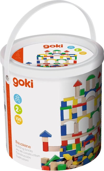 Image du produit Goki Holzbausteine in Ton-Farbe