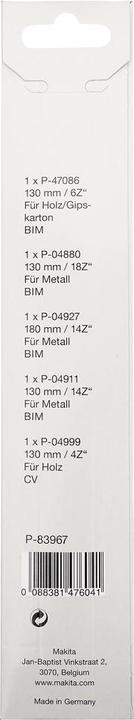 Produktbild Makita Reciprosägeblatt-Set