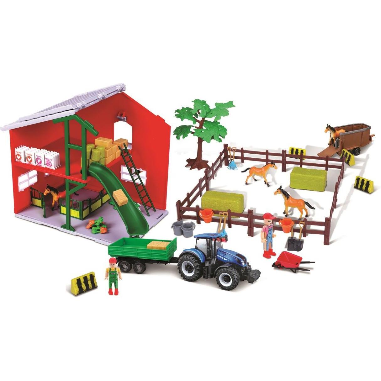 Bburago Pferdestall mit Traktor