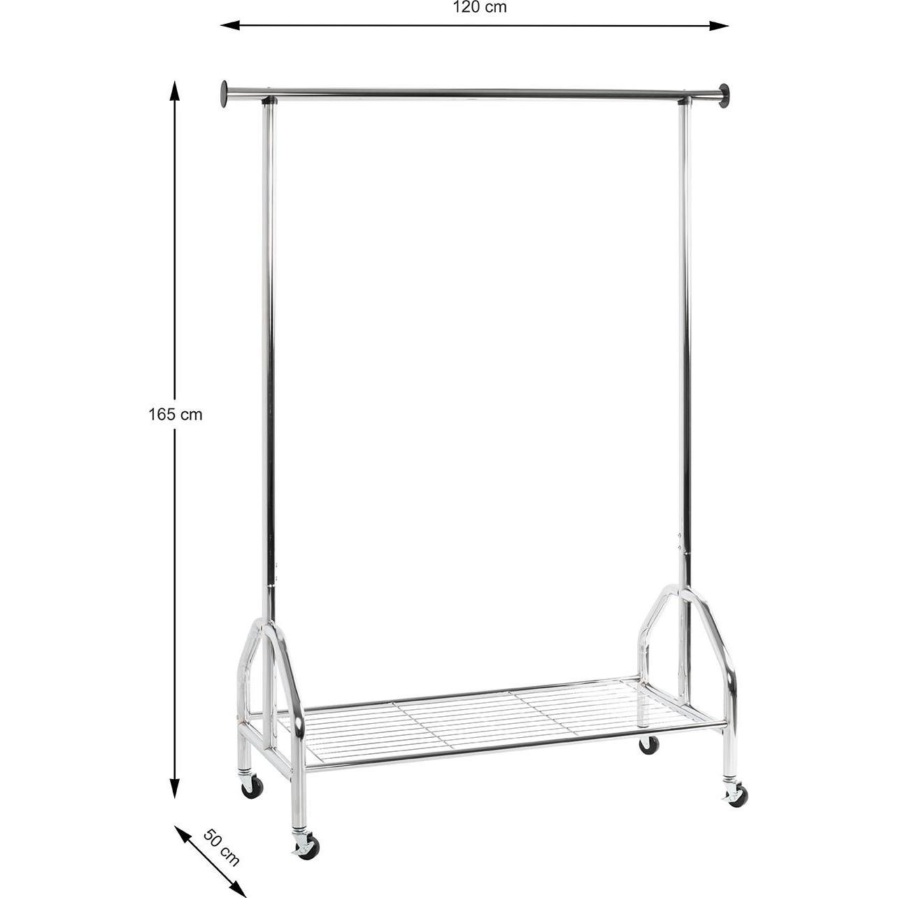 HAKU Möbel, Kleiderständer + Kleiderstange, Rollgarderobe