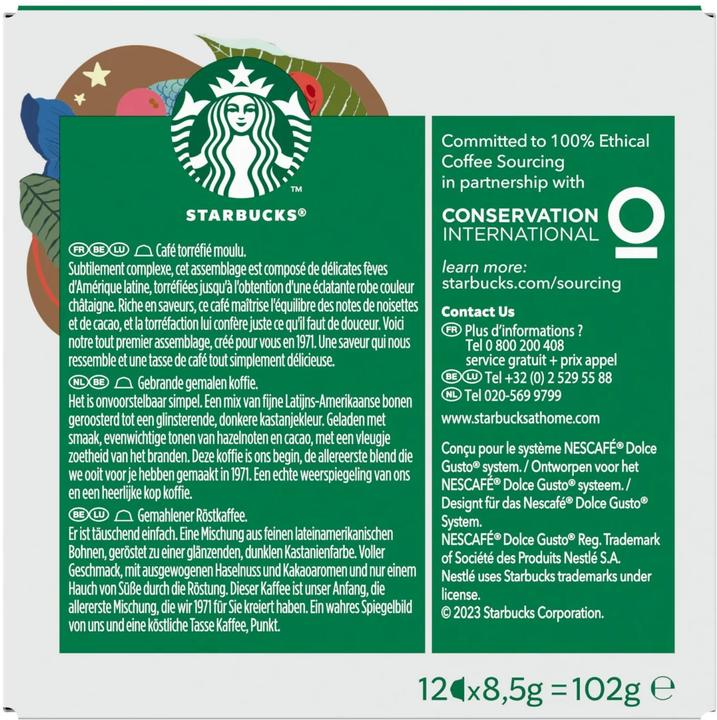 Actual product image Starbucks House Blend Grande by Nescafé Dolce Gusto Medium Roast (12 x Port.)