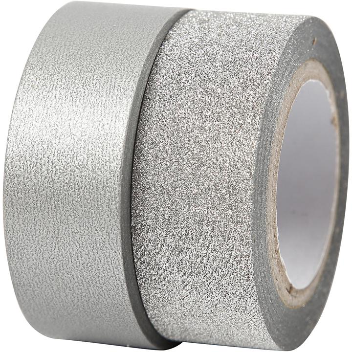 Creativ Company Masking Tape Zilver 2m, 2pcs.