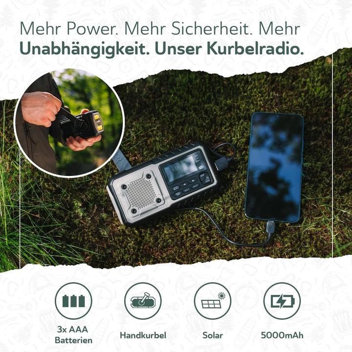 Produktbild Acta Berg Notfallradio mit Kurbel & Solar (DAB+)