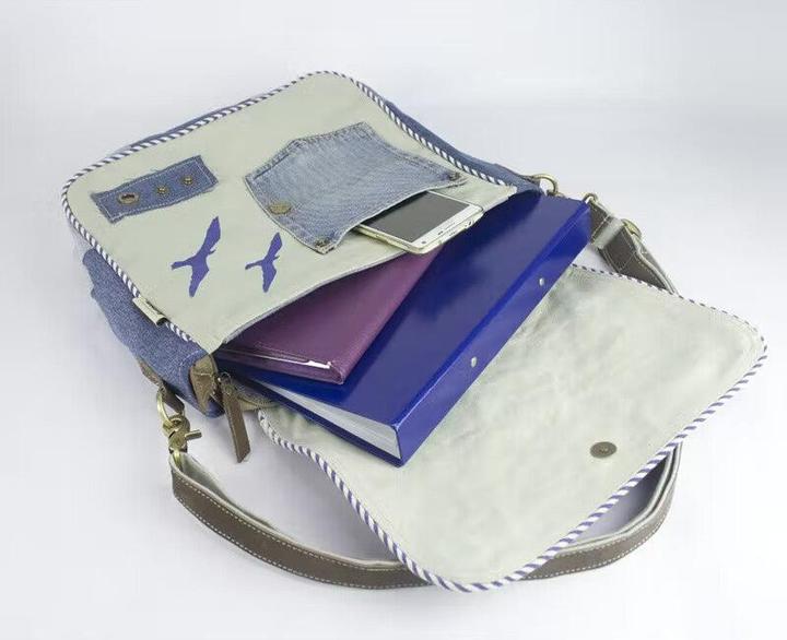 Produktbild Sunsa Jeanstasche Schultertasche Handtasche Schule Upcycling No.54