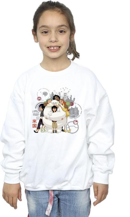 Actual product image Disney Girls Big Hero 6 Baymax Group Hug Sweatshirt (152, 158)