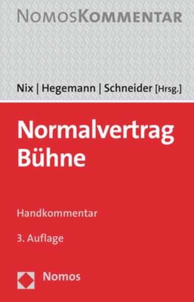 Produktbild Normalvertrag Bühne (Deutsch, Angie Schneider, Christoph Nix, Jan Hegemann, 2019)