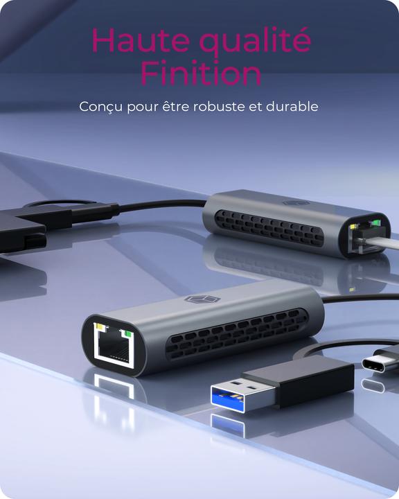 Actual product image Icy Box 2.5 Gigabit Ethernet LAN adapter, IB-LAN301-C3 (USB, USB-C, RJ45 2.5 Gigabit Ethernet (1x))
