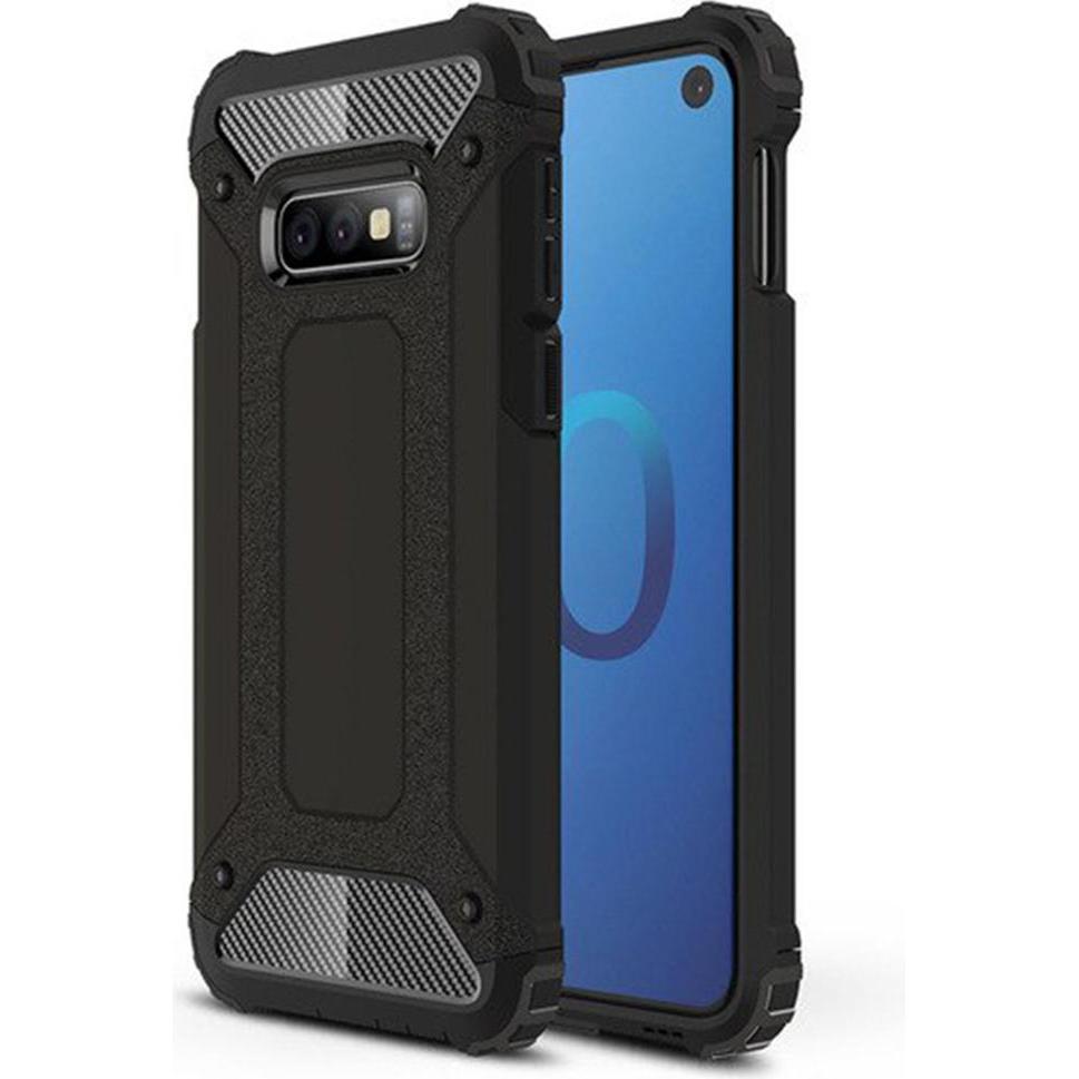 Techsuit - Hybrid Armor - Samsung Galaxy S10e - Black (Samsung Galaxy S10e), Cover smartphone, Nero