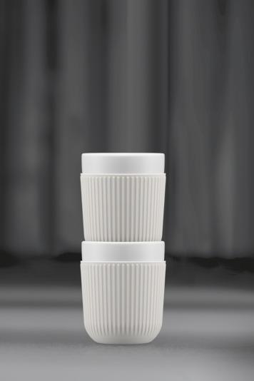 Produktbild Bodum Becher Douro Porzellan mit Silikonhülle 2 Stück 0.2 l (300 ml, 2x)
