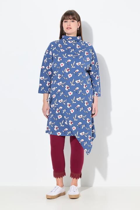 Produktbild Ulla Popken Jerseykleid, Blüten, Wickeloptik, 3/4-Arm (42, 44)