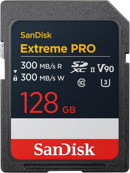 SANDISK Extreme PRO UHS-II V90 (128 GB, SDXC, U3, UHS-II)