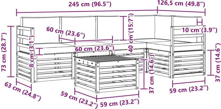 Produktbild vidaXL Outdoor-Sofa